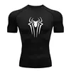 GYM Compression Tshirts Sport Workout Y2K Spider Print T-shirts Mens Running Fitness Tight Summer Sportswear Top Tee 1