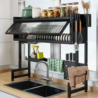 Dish Drying Rack,3-Tier Over Sink Dish Drainer Drying Rack,33.5" Over Sink Dish Rack for Small Kitchen, Space-Saving Drying Rack 1