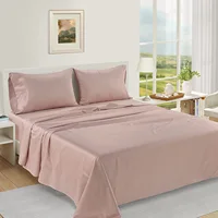 Dreamreal 100% Egyptian Cotton Bed Sheet Set Luxury 400TC Bedding Set 4/6 Pieces Fitted Sheet Flat Bedsheet Pillowcases High End 2