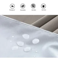 Waterproof Mattress Cover with Zipper 6-Sides All Inclusive Mattress Protector Bed Cover Anti-slip Fitted Bed Sheet Customizable 2