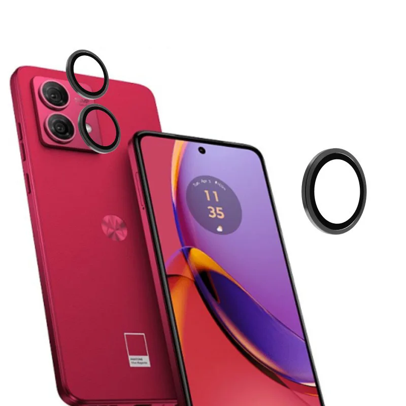 Enhanced Rear Camera Lens Protector with Metal Ring and Glass Cover