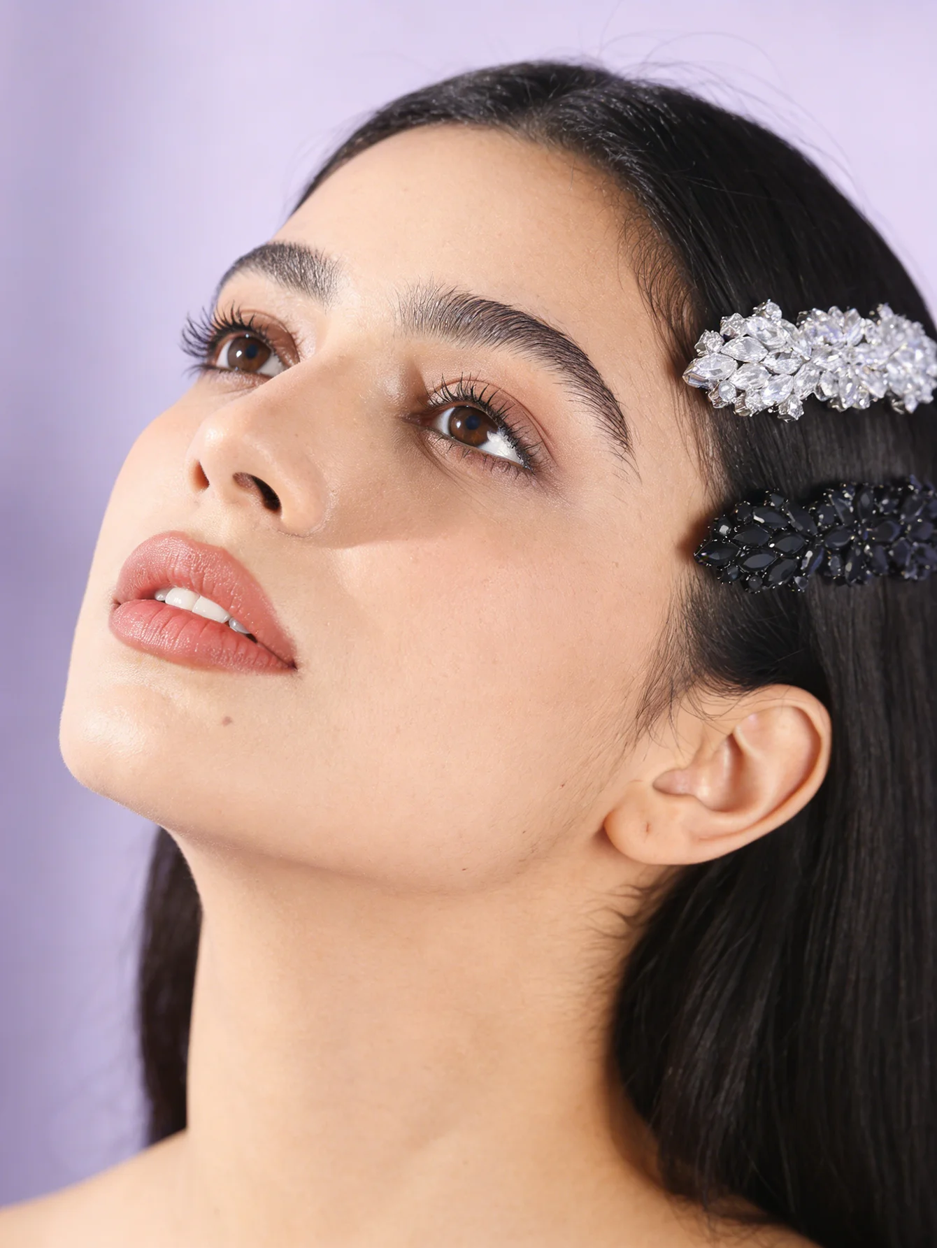 Luxuriöse AAA Zirkonia Braut-Haarspange Silber Kristall Blatt Haarklammer Hochzeits-Haaraccessoires für Braut Brautjungfer Geschenk – Detail 2