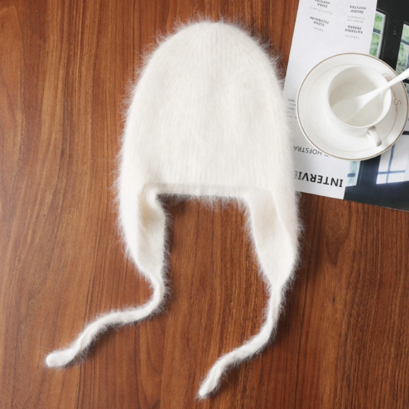 Mink Cashmere Bomber Hat for Women&Men Winter Ear Protect Beanies Soft Warm Korea Fashion Y2K Steet Wear Bonnet Casual Ski Cap