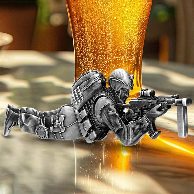 Einzigartiger Metall-Soldaten Flaschenöffner in Spezialeinheiten-Form Neuartiges Werkzeug für Zuhause Bar Hochzeit Party Geschenk für Männer – Detail 5