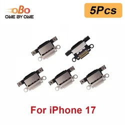 USB Charging Port Dock Plug Flex - Charger Connector Socket Replacement (5 - Pack) - Multiple Colors (17G - Black)