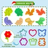 Dough Play Tools for Kids Dough Accessories Molds Dinosaur Fruit Roller Cutter Scissor Playdough Clay Mold Children DIY Toys 2
