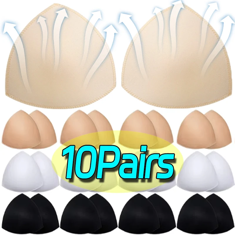 Invisible Triangle Sponge Push Up bra pads inserts bra insert pads Bra Pads Women Sexy Inserts Underwear Sponge Swimsuit Bikini Breast Enhancers Chest Cup Pads