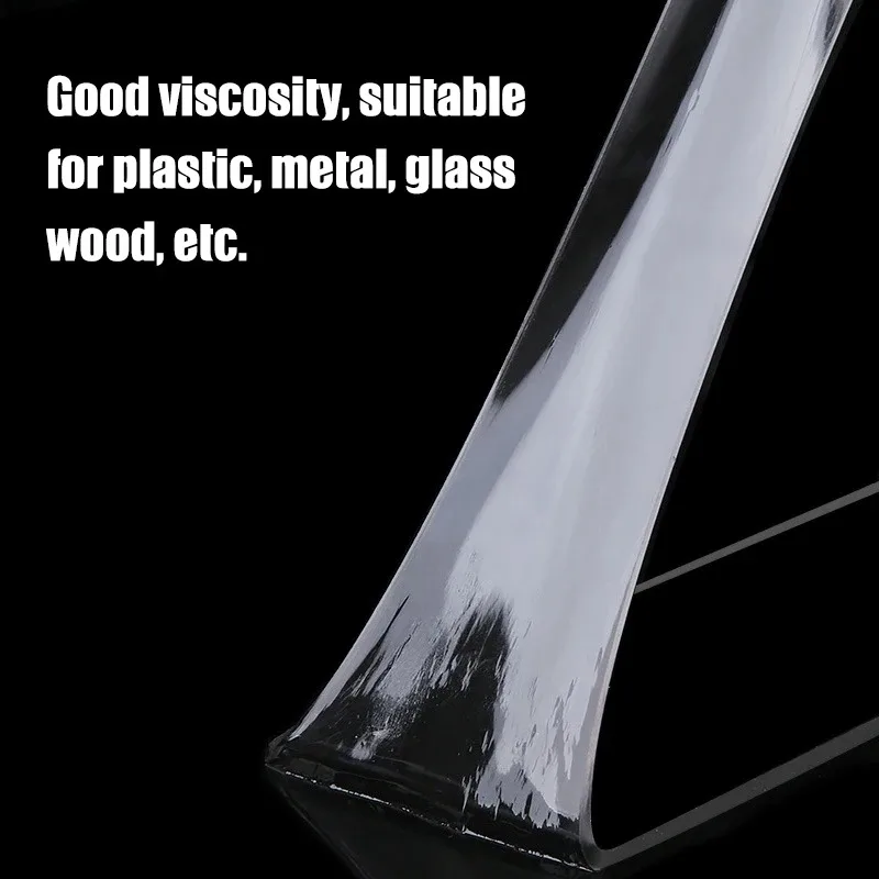 Durable Transparent Double-Sided Nano Tape - Waterproof, Reusable, Heat Resistant (Multiple Lengths Available)