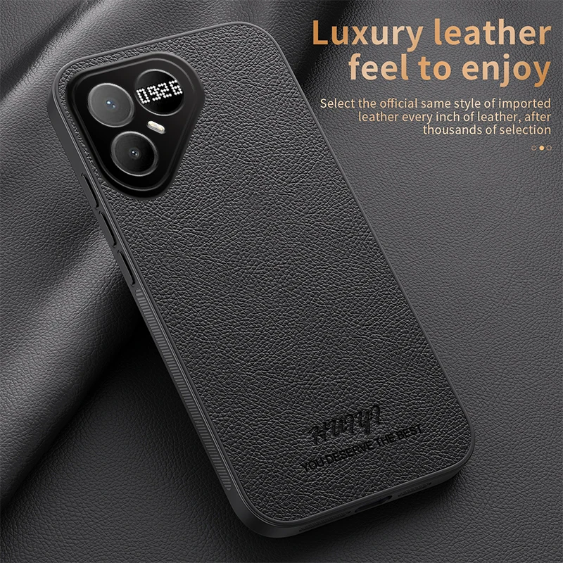 Leather Magnetic Anti-Fall Case - Elegant Business Design
