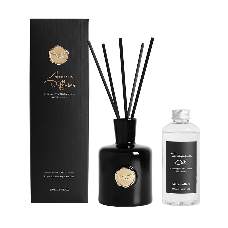 Set di aromaterapia con diffusore di ance senza fiamma da 200 ml per uso domestico interno, decorazione di fragranze di fascia alta nel soggiorno