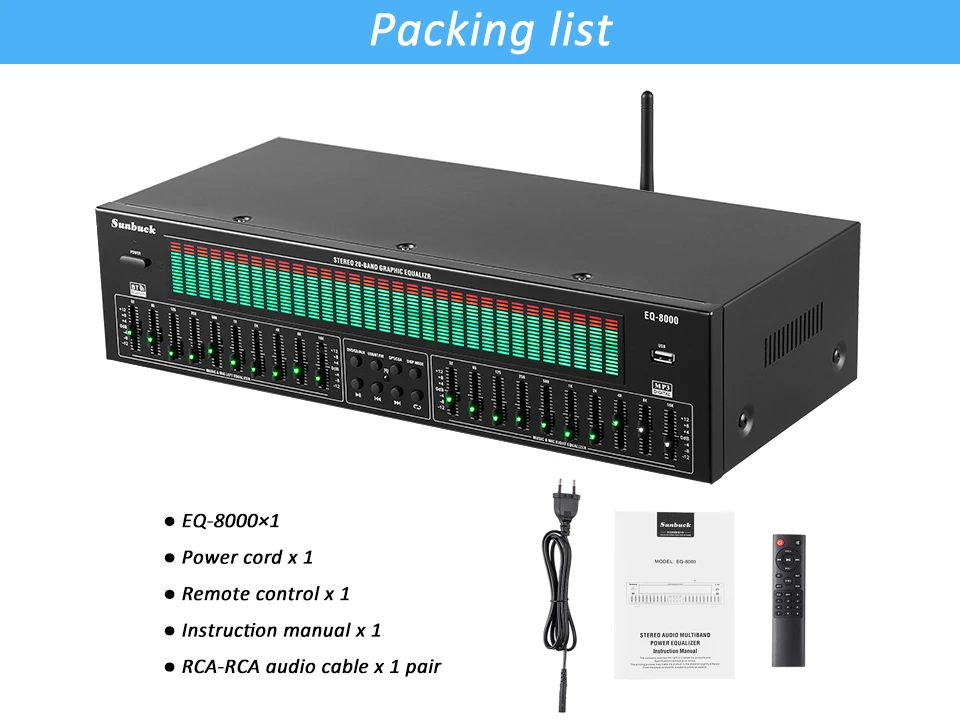 新しい EQ イコライザー音楽スペクトル分析ステレオ 20 バンド
