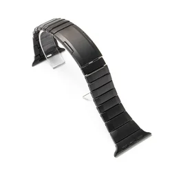 Premium Stainless Steel Watch Strap - Luxury Metal Band - Series 10 11 42mm (Black)