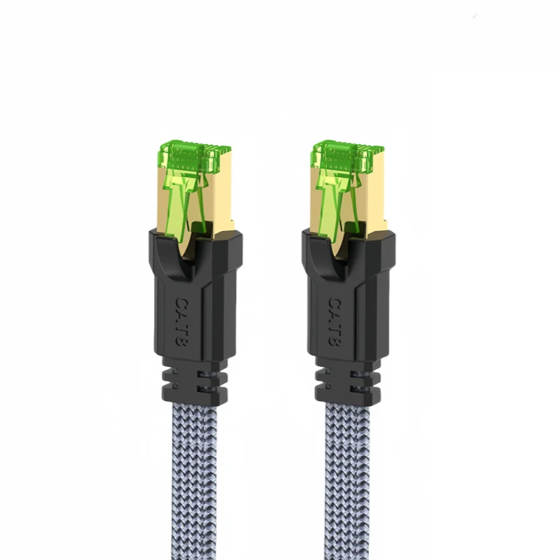 Premium 5-Pack Long Flat CAT8 Network Cable 40Gbps SFTP RJ45 LAN Patch Cord