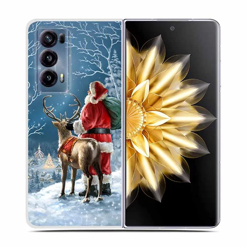 Christmas Cute Clear Hard Plastic Back Cover - Cartoon Design