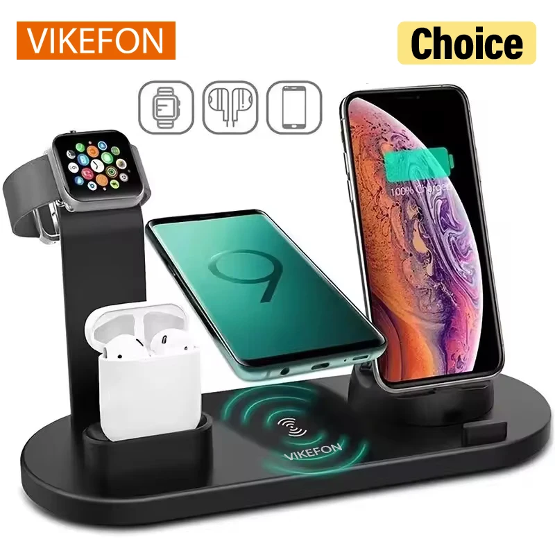 VIKEFON In Wireless Charger Stand Pad For iPhone 15 14 13