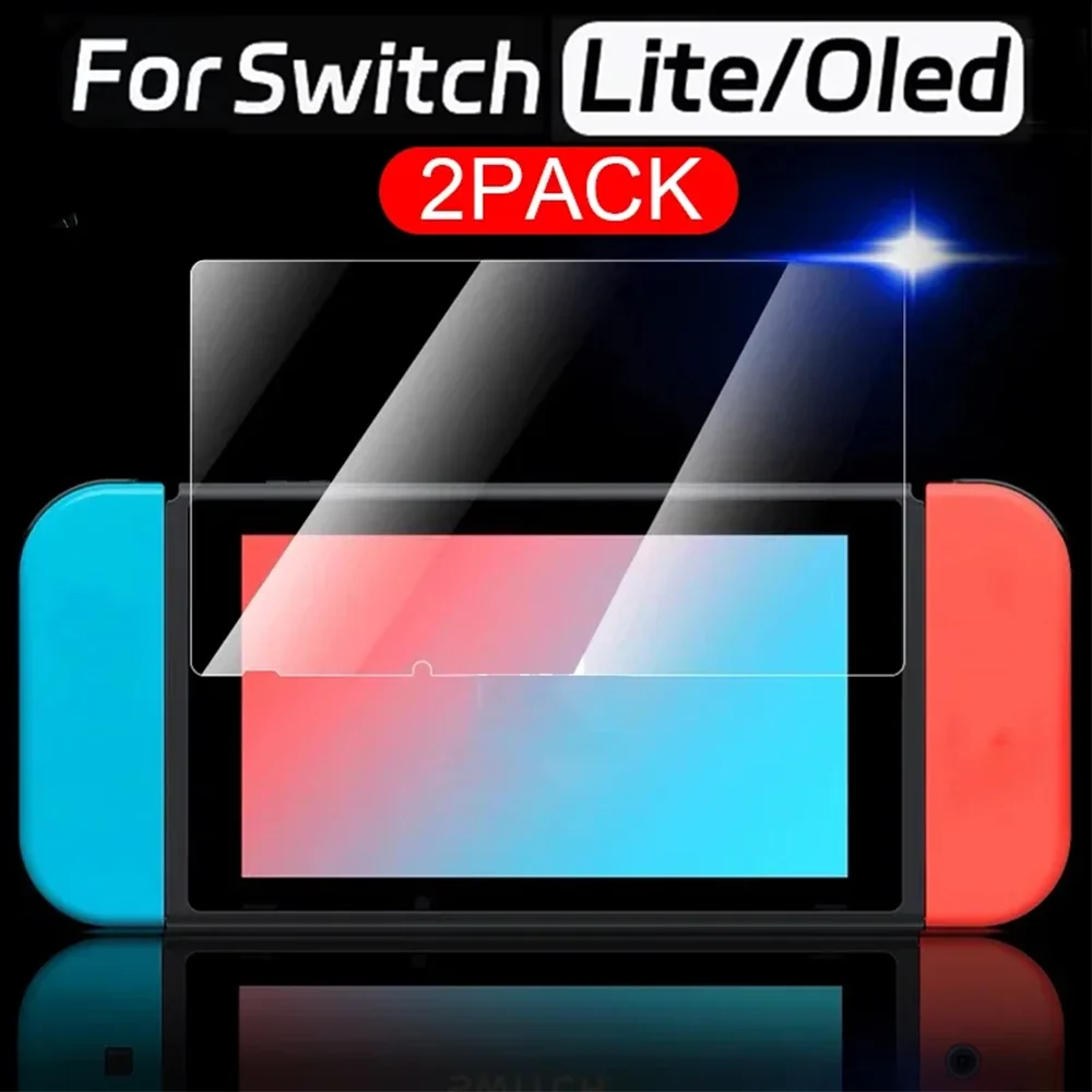 2/1Pcs Screen Protector Glass for Nintendo Switch HD Clear Protective Films for Nintendo Switch Lite/Switch Oled Tempered Glass nintendo switch screen protector handheld game console screen protector