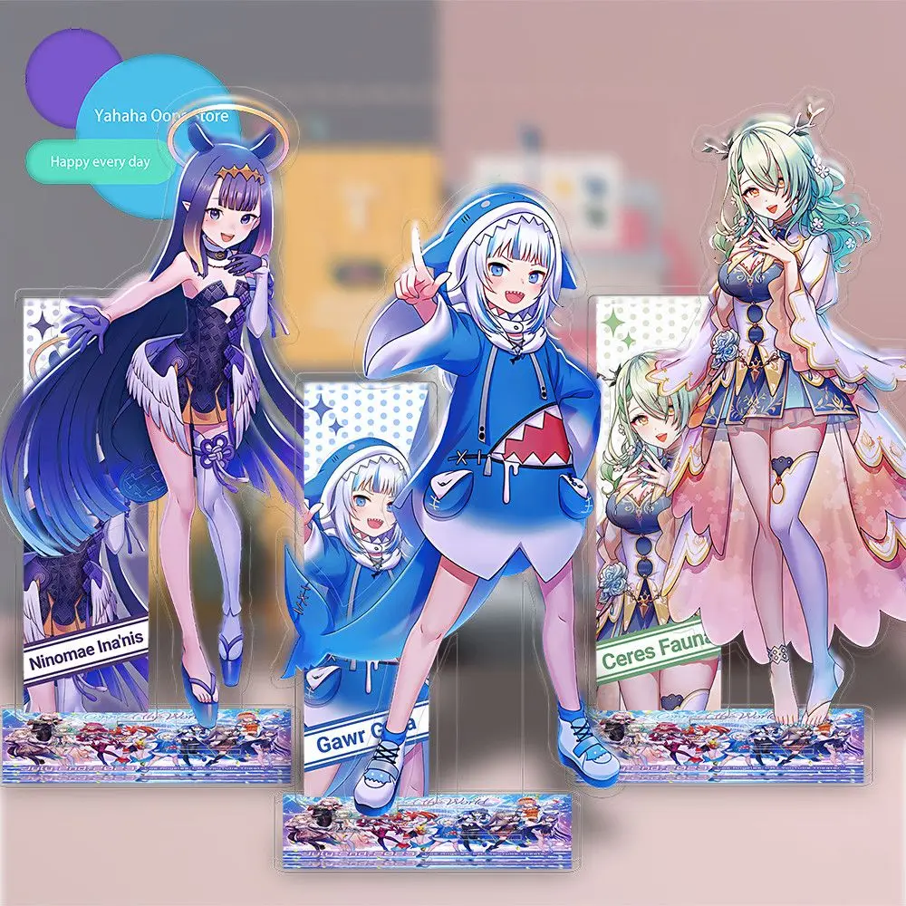 홀로라이브 Vtuber 시라카미 후부키 코스프레 아크릴 스탠드 애니메이션 피규어 책상 모델 장식 소품, 생일 선물 소녀  Best5