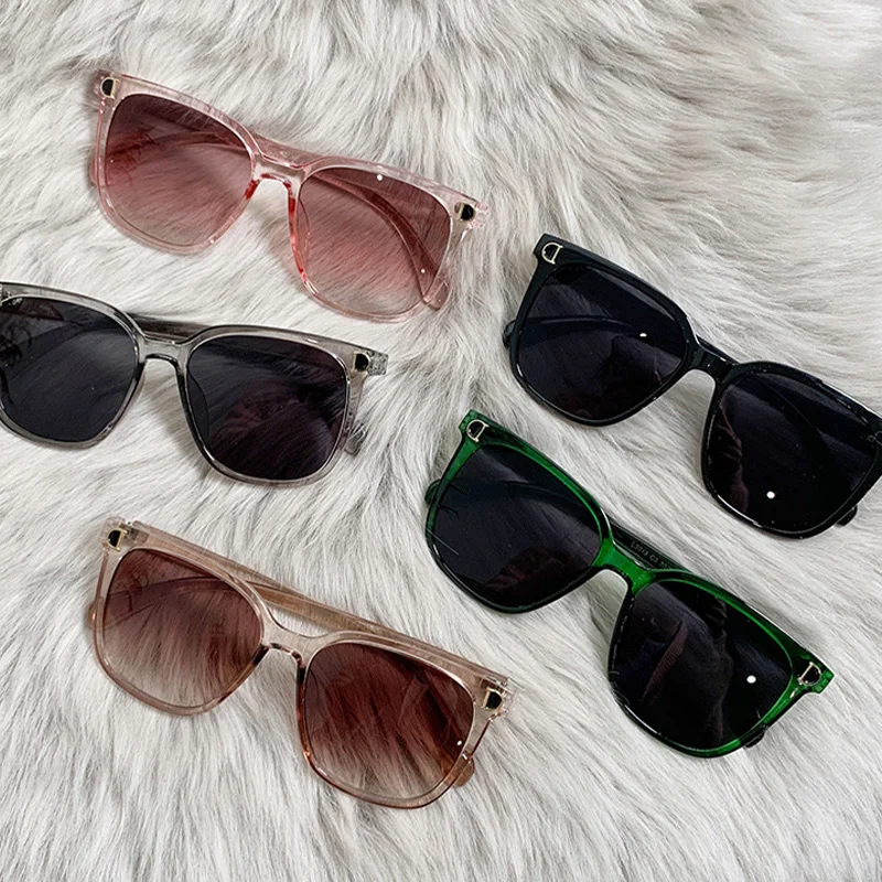 

Big Frame Gradient UV Protection Shades Sunglasses Oversized Woman Vintage Square Sun Glasses