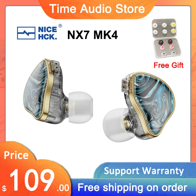 

NiceHCK NX7MK4 Stabilized Wood HIFI Music Earbud 7 Driver Units Hybrid Audiophile Earphone With Replaceable Tuning Filters IEM
