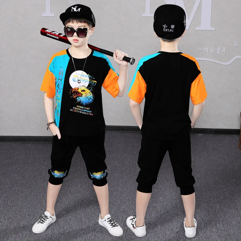 

Teen Children Clothing 3-14 Year Boys Clothes Sets Costume Kids Tracksuit Cute Tops +short Pants 2PCS Children Outfits Set