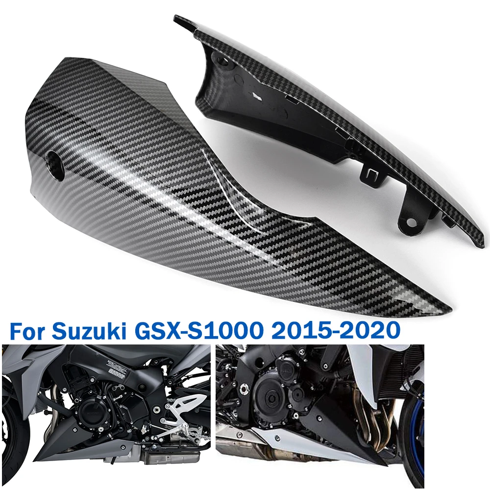 

Для Suzkuki GSX-S1000 GSXS1000 GSX S1000 2015-2020 Нижняя выхлопная боковая Защитная обтекатель Нижняя панель из углеродного волокна