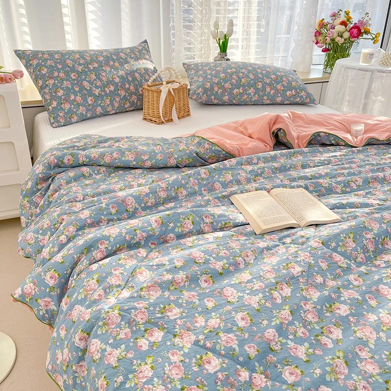 Printed Summer Comforter for Bedroom Apartment Bedding 110 150 200cm 1pc
