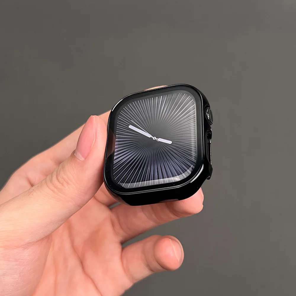 Premium Tempered Glass Screen Protector with Protective Cover for Smartwatch Accessories
