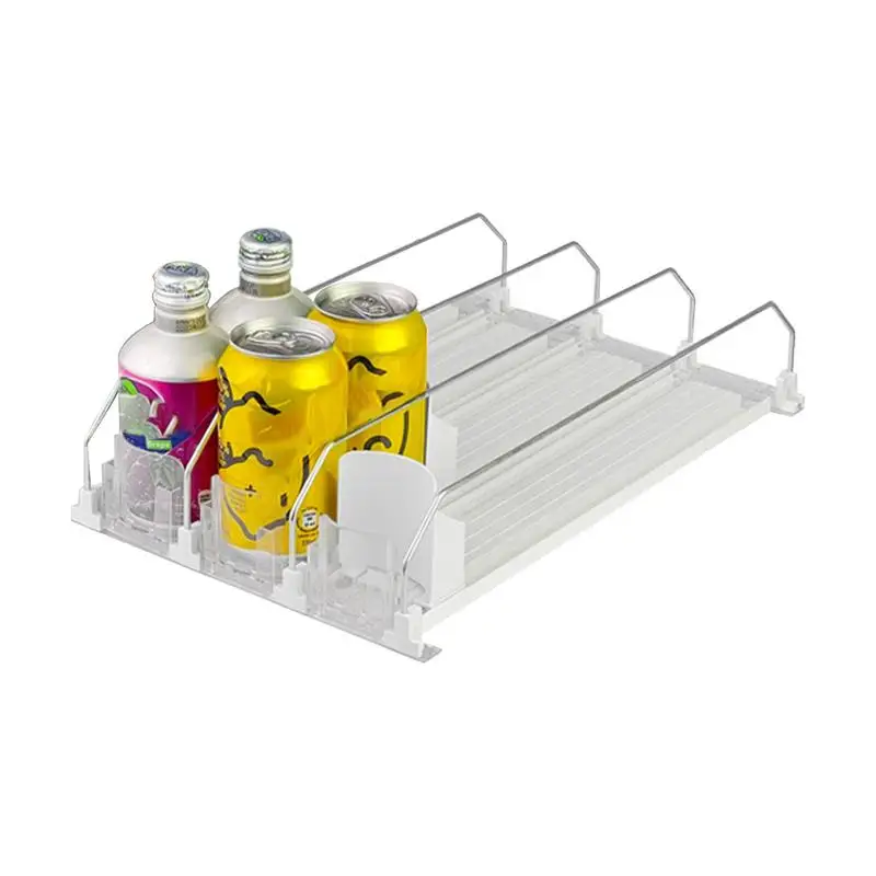 Organizador de bebidas Bandeja de almacenamiento ajustable 3 filas