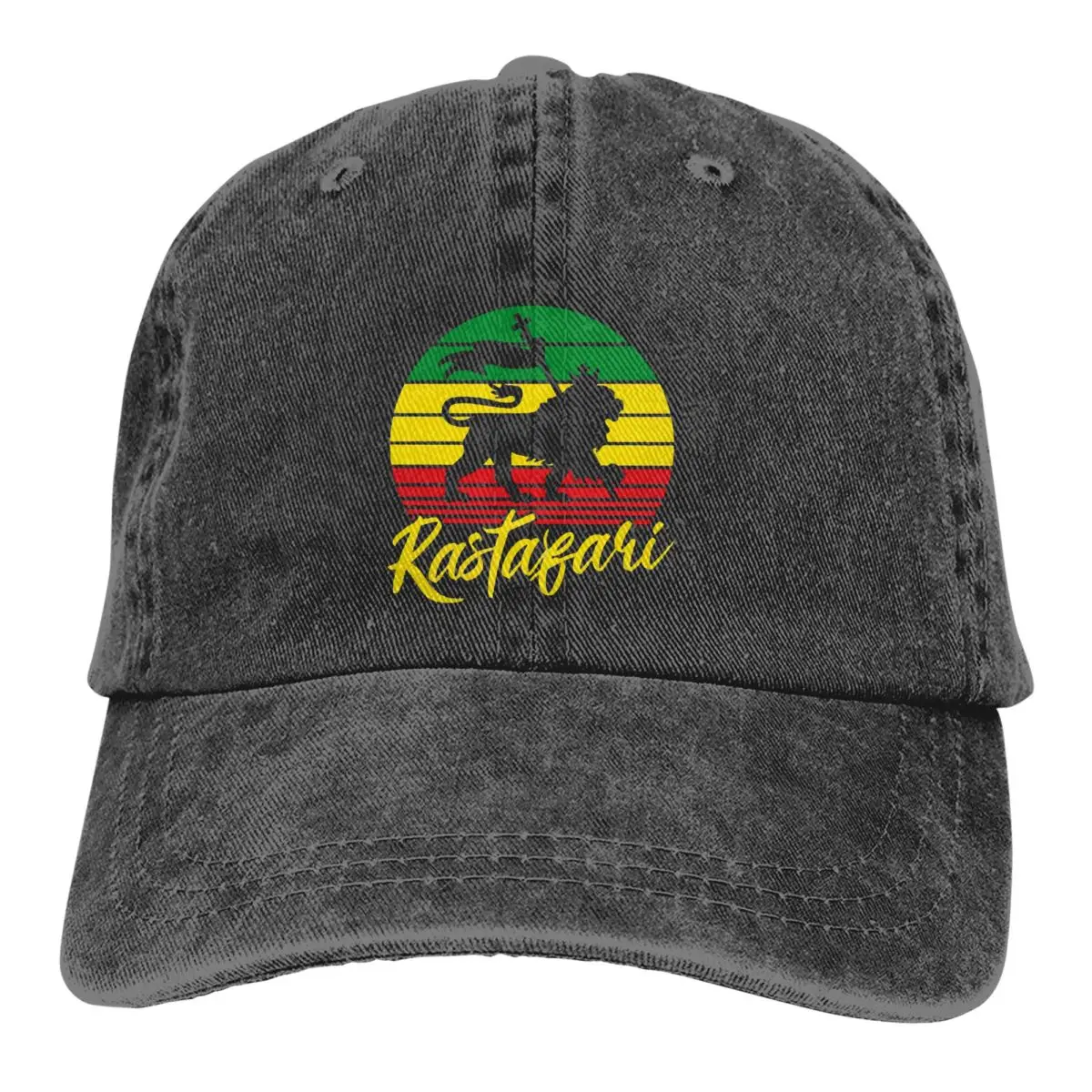 Rasta Flag Lion Multicolor Hat Peaked Women's Cap Rastafari Lion Of Judah Classic Retro Personalized Visor Protection Hats