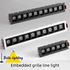 Line light embedded grille light strip anti glare spotlight LED85-265V high luminous efficiency no main light design 5