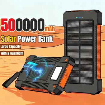 Nuova batteria esterna portatile da esterno con ricarica super veloce di grande capacità da 500000 mAh per iPhone Huawei Samsung