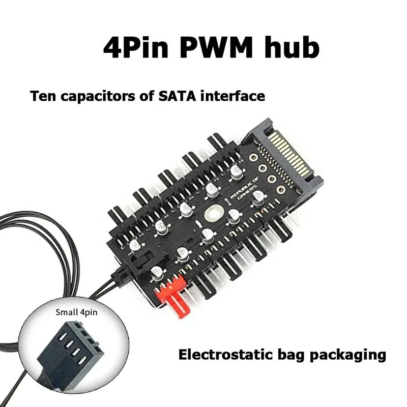 �������� 1  10 ��� 4 �� PWM �� �� ����� �й�� Ȯ�� 12V SATA IDE ���� ���� ��ġ ���� 4D ��Ʈ PC ��Ʈ�ѷ�
