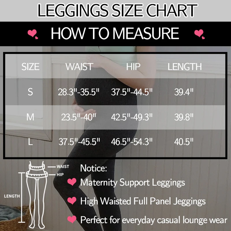 High Waist Maternity Leggings Women Belly Support Knitted Leggins Black Workout Pregnancy Clothes Body Shaper Trousers