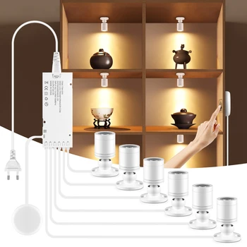 Wine Jewelry Display Cabinet LED Lighting Kit 12V 3W LED Spotlight Exhibition Cases Counter Shelf Lamp Dimmable Touch Sensor
