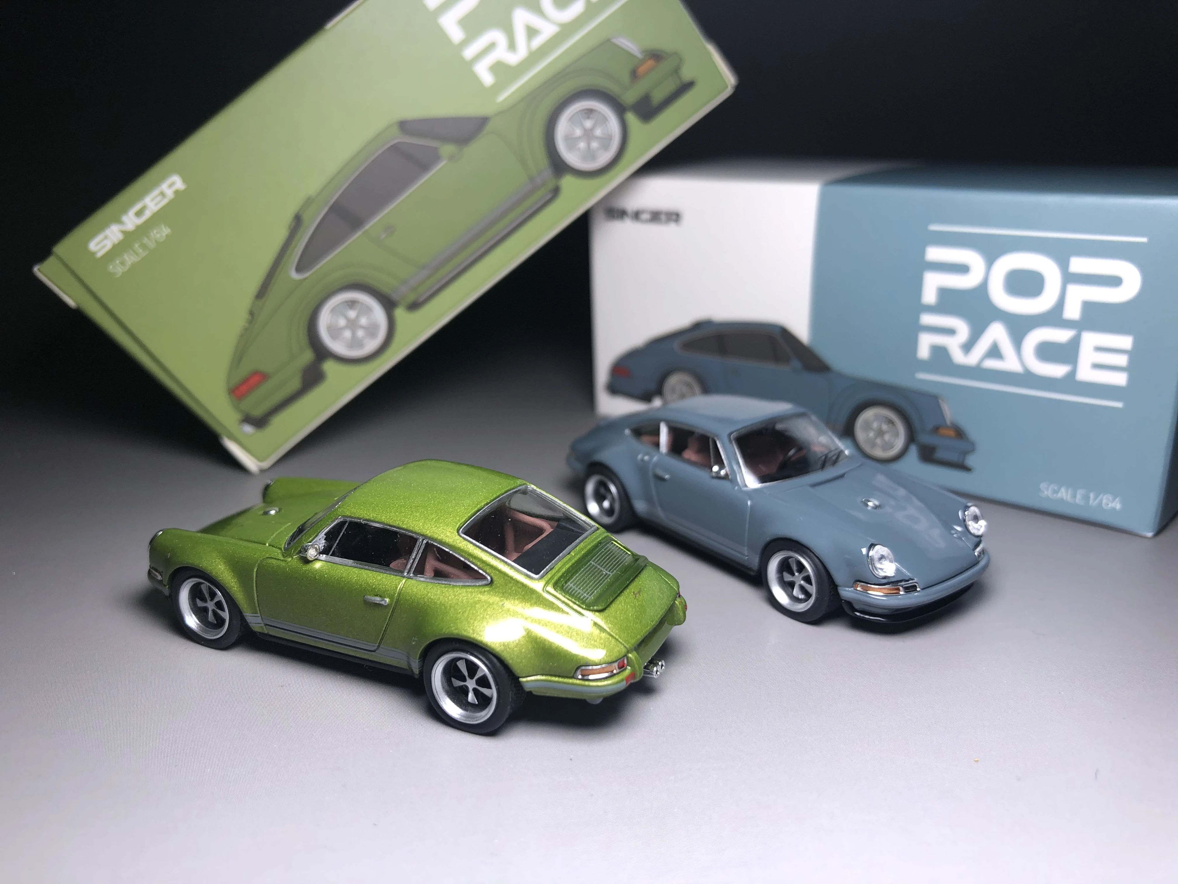 Pop Race 1/64 Singer 911 964 Diecast Model Car Collection Limited