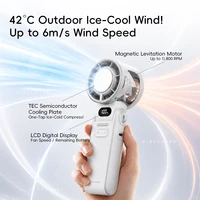 Ventilateur portatif de refroidissement à grande vitesse 3600mAh Rechargeable 100 vitesses de vent réglable Mini ventilateur Turbo de refroidissement par Air pliable 4