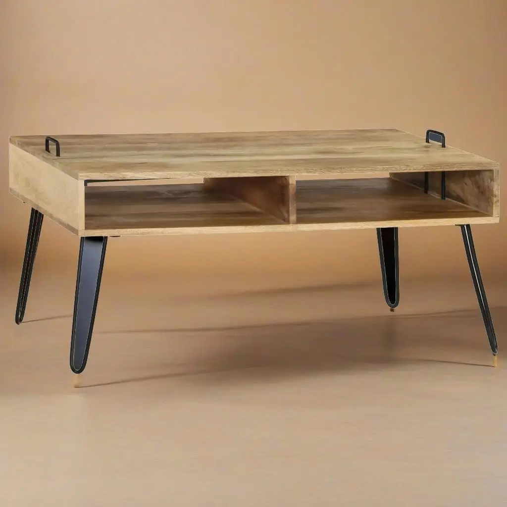 Solid Wood Coffee Table 39.4x23.6x17.7 - Stylish & Durable Living Room Furniture 3
