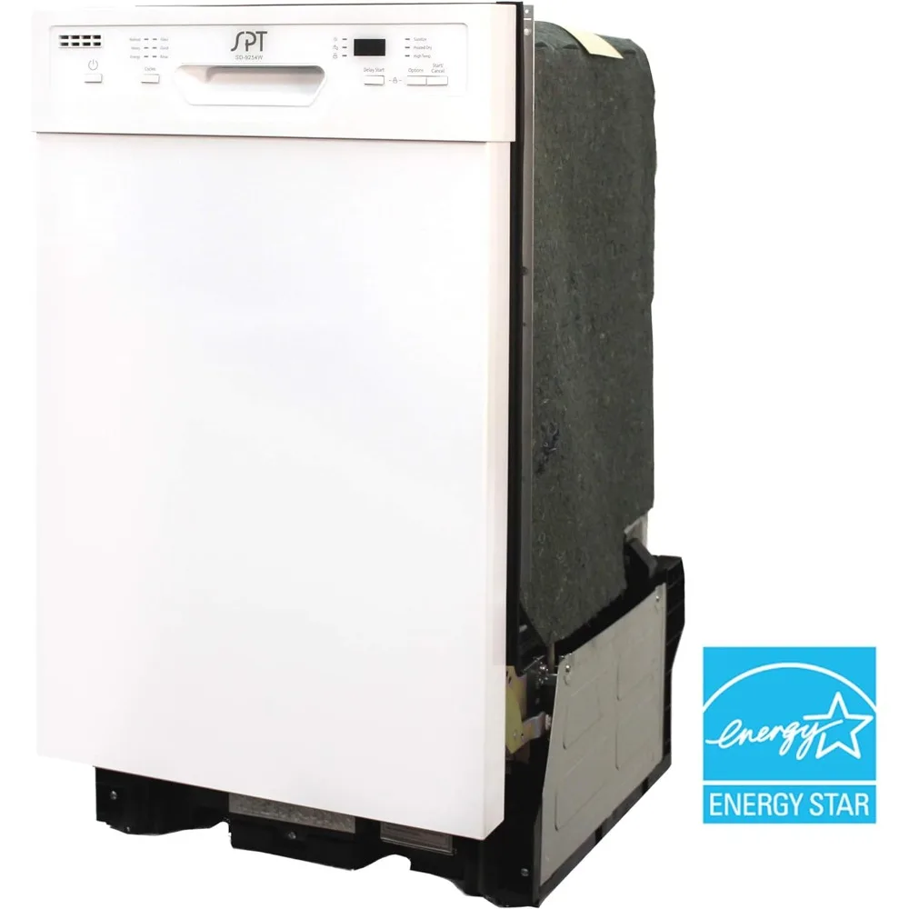 18&Prime; Wide Built-In Dishwasher w/Heated Drying, ENERGY STAR, 6 Wash Programs, 8 Place Settings and Stainless Steel Tub &ndash; White