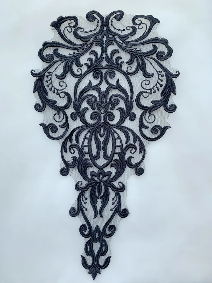 Toppa ricamata a forma di fiore in pizzo, ricamata, con pizzo all'uncinetto, motivo applicato, colletto per cucito, artigianato, costume, abito da sposa, abito da sposa, colore rosa A