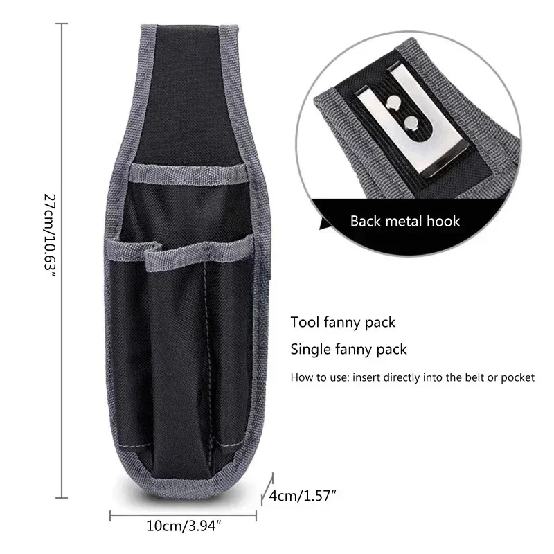 Durable Portable Waist Tool Pouch for Electricians and Handymen