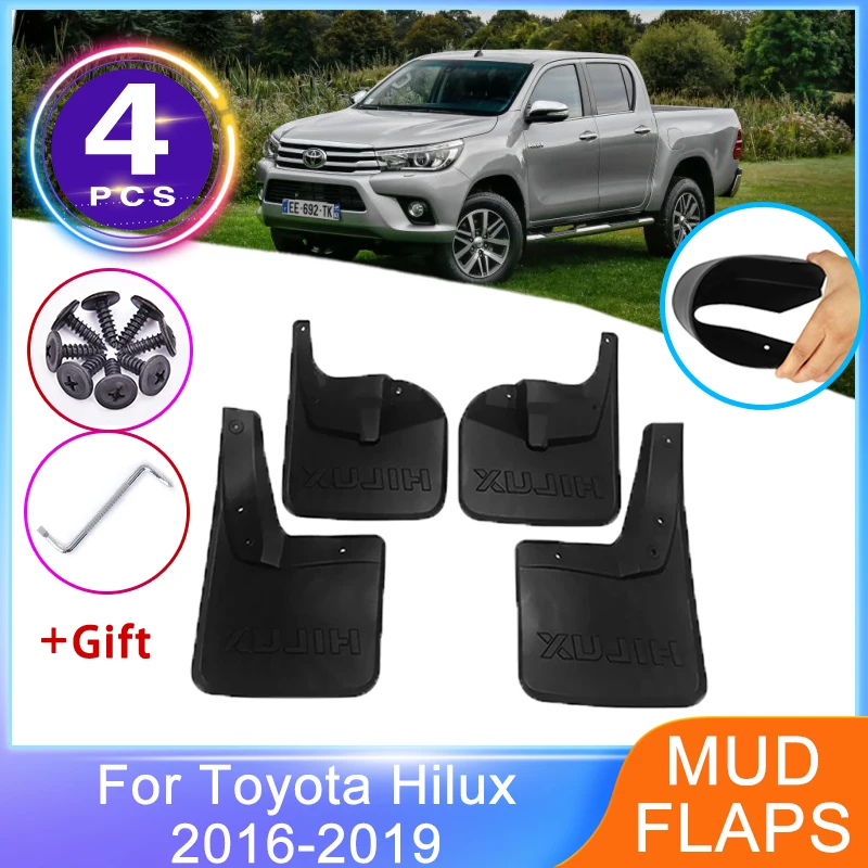 

Для Toyota Hilux Vigo Revo 2016 2017 2018 2019 обновленные брызговики защита от брызг передние и задние колеса защита крыла