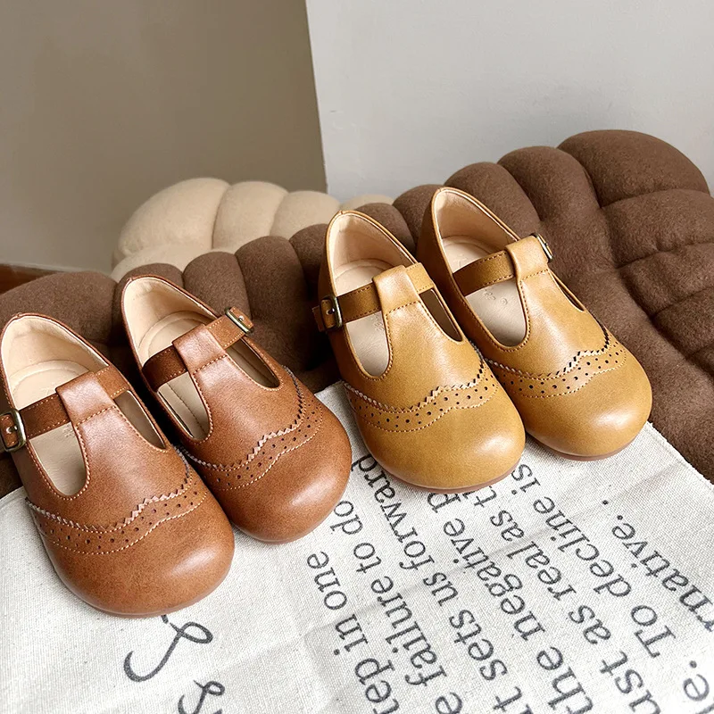 

Girls Leather Shoes Kids Princess Shoes Mary Jane Children Shoes Baby Toddler Ballet Flats Sweet Leather Shoes