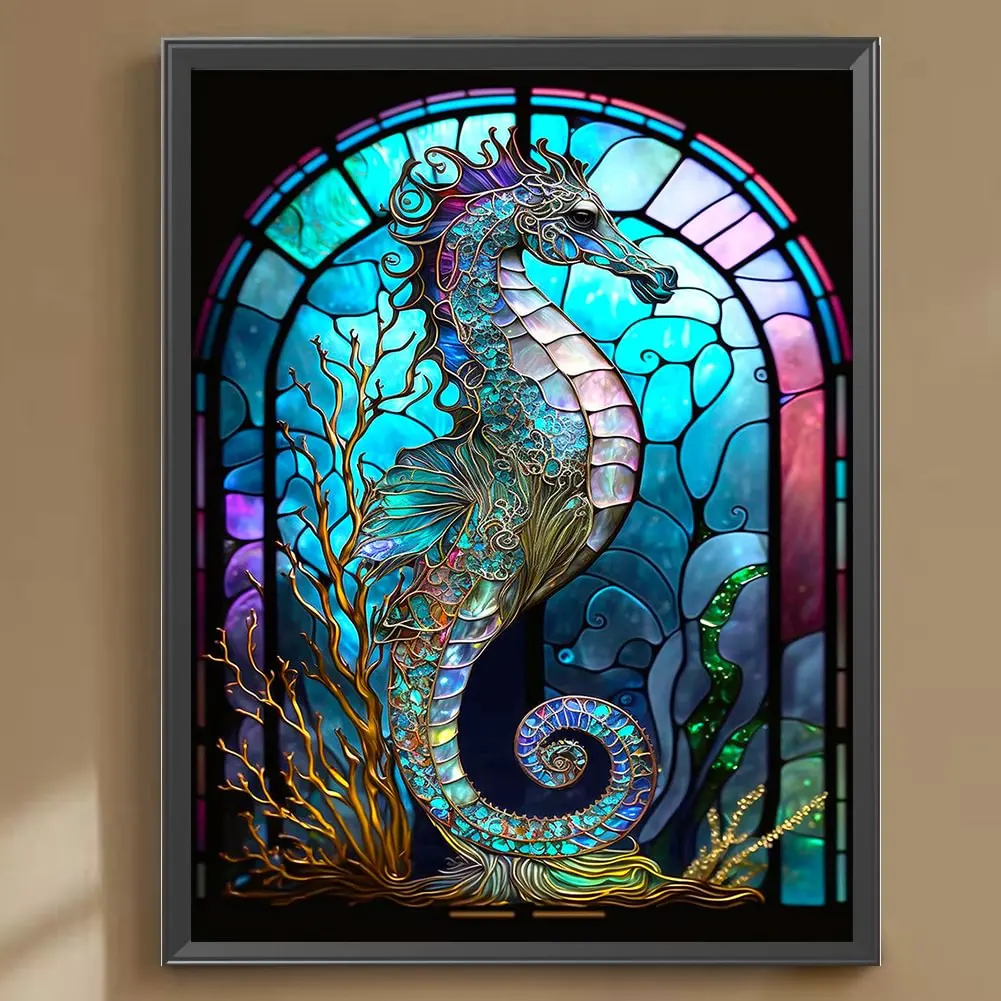 Seahorse Mosaic Art Kit, Art Kits for Kids, Mosaic Kit, Kids Craft Kit 