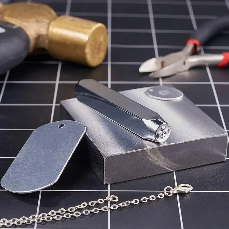 6mm 1/4" Bee Metal Design Stamps Electroplated Hard Carbon Steel Punch Stamping Tool for Jewelry Leather Wood Crafting 1pc metal stamping tool
