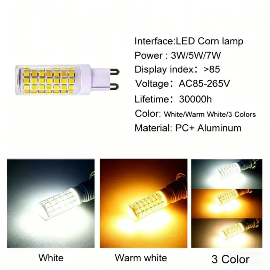 1-20PCS LED 전구 G9 세라믹 33LEDs-75 LED SMD2835 가장 밝은 램프 AC85-265V 따뜻한/차가운 흰색 스포트라이트 할로겐 라이트 교체