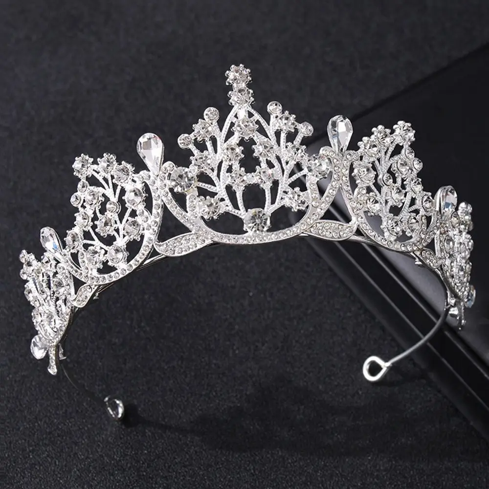Hair Accessories Princess Crystal Tiaras and Crowns Headband Kid Girls Bridal Prom Crown Wedding Party Jewelry