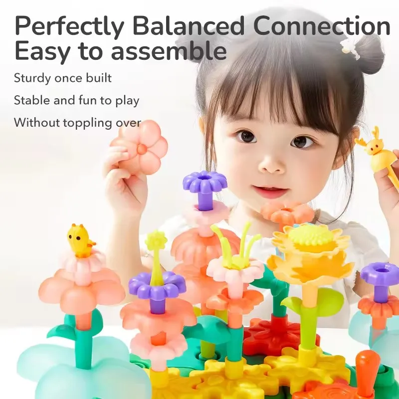 Mideer Children Rotating Dreamy Garden Gear Linkage Building Blocks DIY Assemble Educational Toys Christmas Gifts For Kids 3Y+