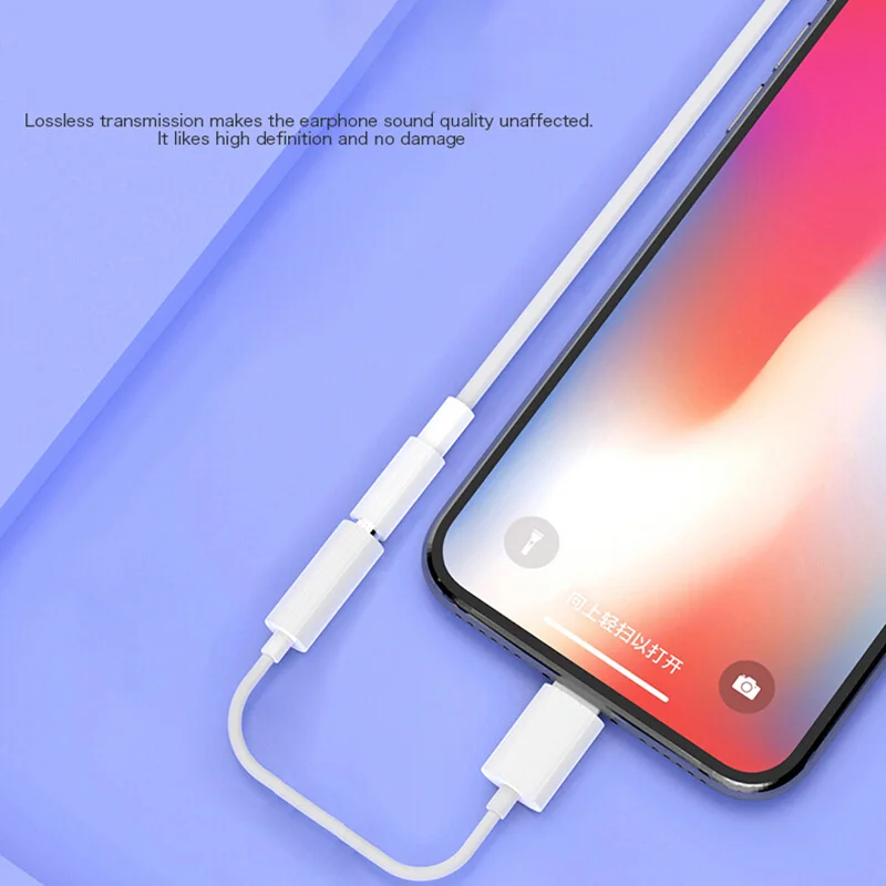 Аудиокабель-адаптер с разъемом 3 5 для наушников Lightning/AUX мм iPhone 13 12 Mini 11 Pro XS Max XR X SE 7