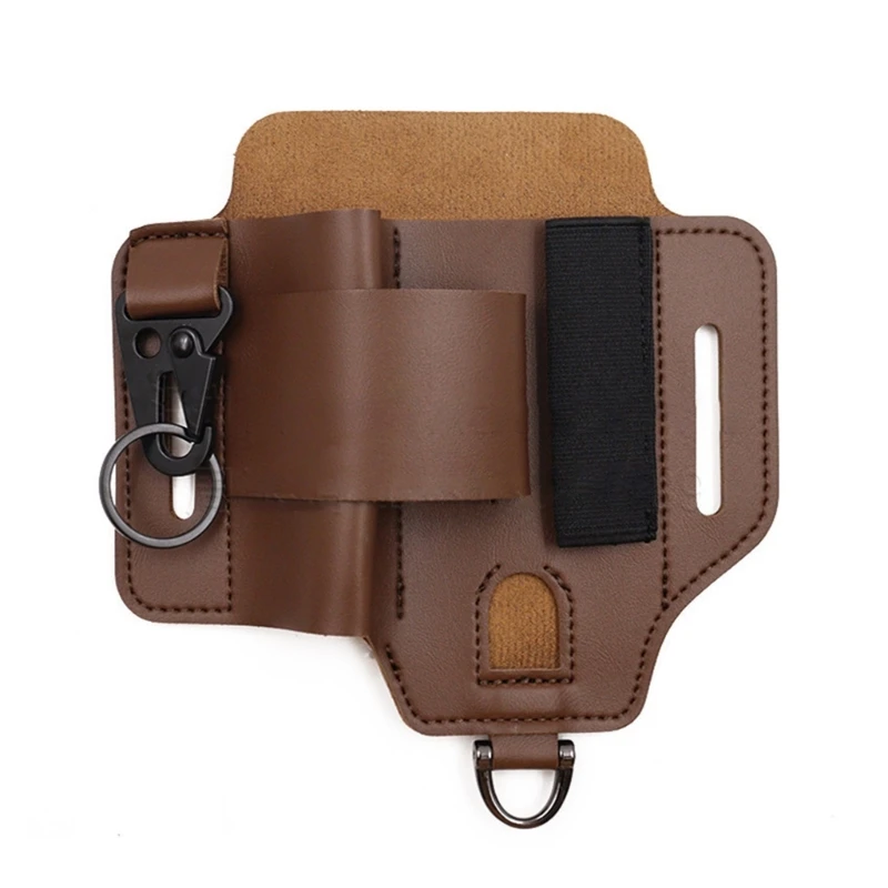 Multitool Sheath Pocket Organizers With Key Holder Tactically Tool Holsters Leather Belt Sheath Hanging Waist Belt 69HD 4