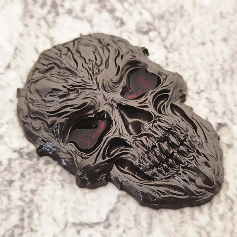 3D Metall Auto Aufkleber Scream Ghost Schädel Emblem Auto